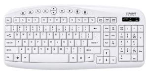 TECLADO CIRCUIT MULTIMEDIA PS2 BLANCO
