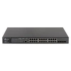 Switch Hub TP-Link TL-SG3428XMP 24 Puertos Gigabit 8POE 4 Ranuras SFP 10G 1000Mbps - Gris