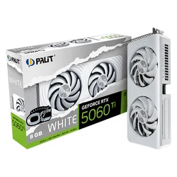 Tarjeta de vídeo Palit White OC NVIDIA GeForce RTX-5060Ti 8GB GDDR7 - NE7506TU19P1-GB2062M