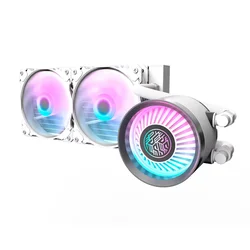 Enfriador de agua para procesador Aigo darkFlash Nebula DN 240 ARGB - Blanco