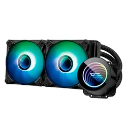 Enfriador de agua para procesador Aigo Darkflash Twister DX240 V2.6 ARGB - Negro