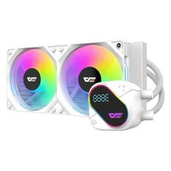 Enfriador de agua para procesador darkFlash Explore DE240 ARGB Display IPS de 2,88" - Blanco