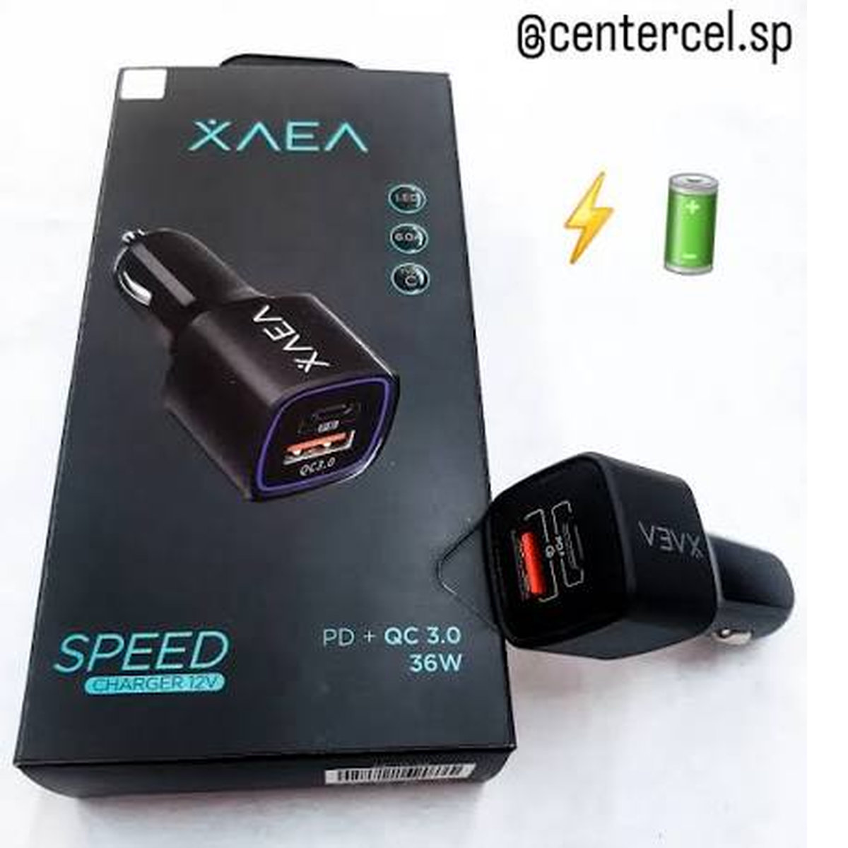 CARGADOR CELULAR AUTO XAEA 36W