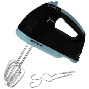 Mezclador de mano MegaStar GE118B 7 velocidades 300 vatios 220 V ~ 50 60 Hz - Negro Gris