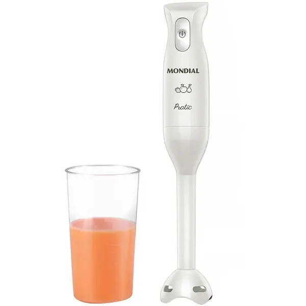 Mezclador Mondial Pratic M-15-W 200 vatios con vaso de 600 ml 127 V ~ 60 Hz - Blanco
