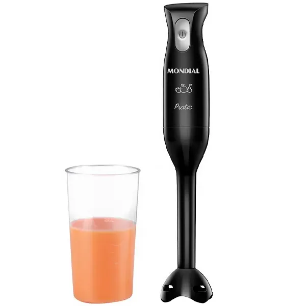 Mezclador Mondial Pratic M-15-B 200 vatios con vaso de 600 ml 127 V ~ 60 Hz - Negro
