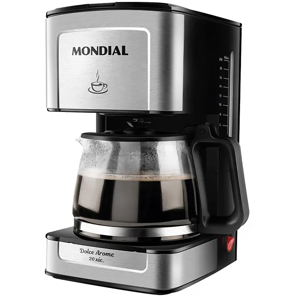 Cafetera Mondial Dolce Arome C-43-20X-SI 550 watts 220V ~ 50 60 Hz - Negro Plata
