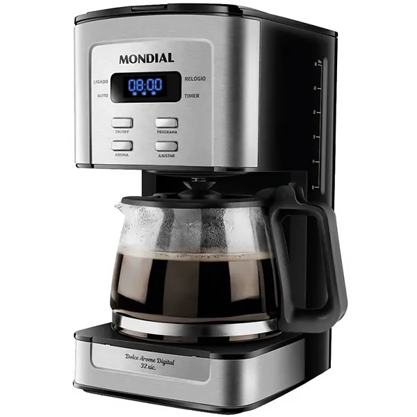 Cafetera Mondial Dolce Arome Digital C-44-32X-SDI 800 vatios 220 V ~ 50 60 Hz - Negro Plata