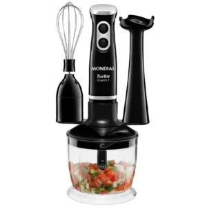 Mezclador Mondial Turbo M-14 400 vatios Mezclador Fuê Procesador de alimentos 220V ~ 50 60 Hz - Negro