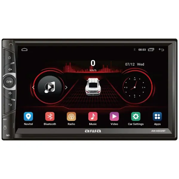 Multimídia Receiver Aiwa AW-A502BT de 7" con GPS Bluetooth