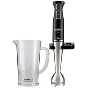 Mezclador de acero inoxidable Britânia Maxx BMX355P 350 vatios con jarra de 1 litro 127 V ~ 60 Hz - Negro