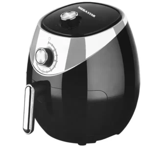 Freidora eléctrica MegaStar HAR260 1.400 watts 220V ~ 50 60 Hz - Negra Plata