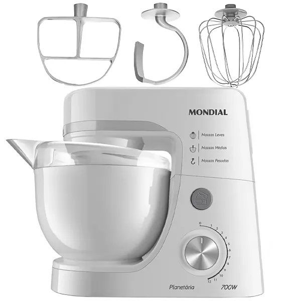 Mezclador Mondial BP-03-W 12 velocidades 700 vatios 220 V ~ 50 60 Hz - Blanco