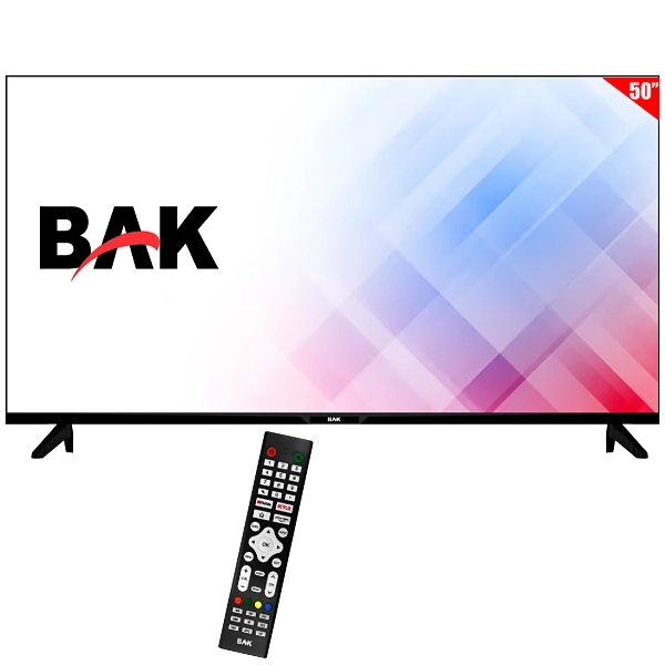 Smart TV LED 50" BAK BK-50S 4K Ultra HD Android Wi-Fi con convertidor digital