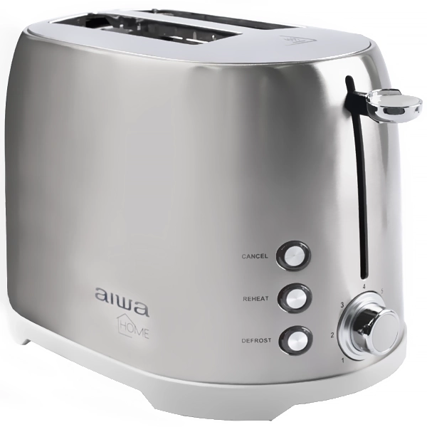 Tostadora Aiwa AW-TD1729A 800 watts 7 temperaturas 220 - 240 V ~ 50 60 Hz - Plata