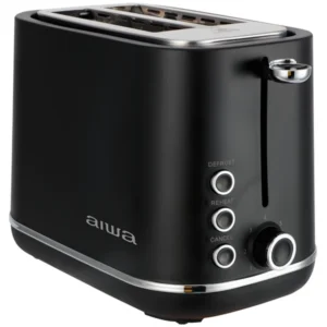 Tostadora Aiwa AWTD1430 850 watts 7 Temperaturas 220 - 240V ~ 50 60Hz - Negra Plata