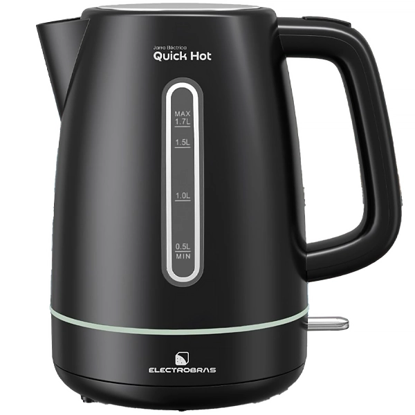 Hervidor eléctrico ElectroBras Quick Hot EBJE-07 2.200 watts 1.7 Litros 220 - 240V ~ 50 60 Hz - Negra Plata