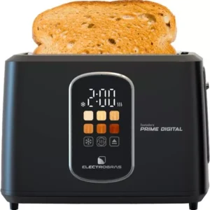Tostadora Electrobras Prime Digital EBTP-10 1.000 watts 220 - 240 V ~ 50 60 Hz - Negra Plata