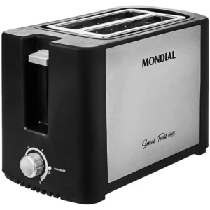 Tostadora Mondial Smart Tost Inox T-13 800 watts 6 Temperaturas 220V ~ 50 60 Hz - Negro Plata
