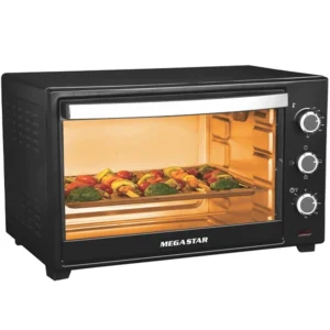 Horno eléctrico MegaStar HA602 de 60 Litros 220V ~ 50Hz - Negro Plata