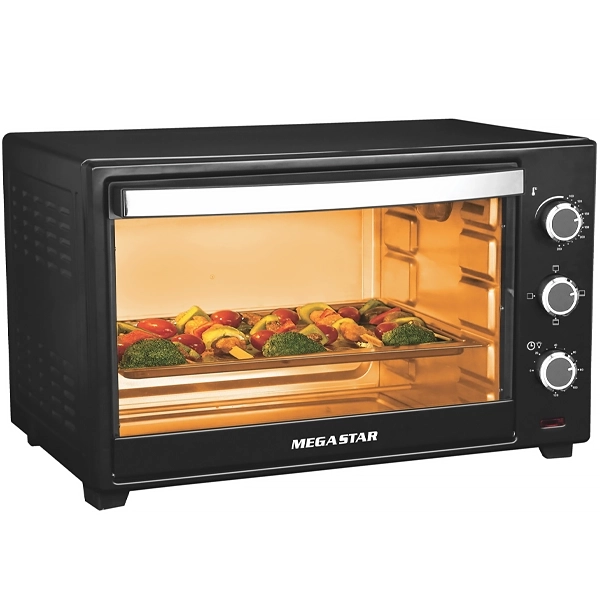Horno eléctrico MegaStar HA602 de 60 Litros 220V ~ 50Hz - Negro Plata