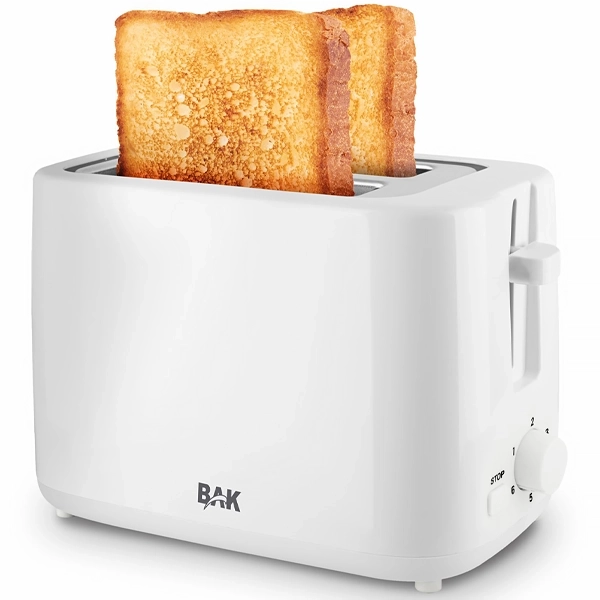 Tostadora BAK BK-TOST220 600 watts 6 Temperaturas 220V ~ 50 60Hz - Blanca
