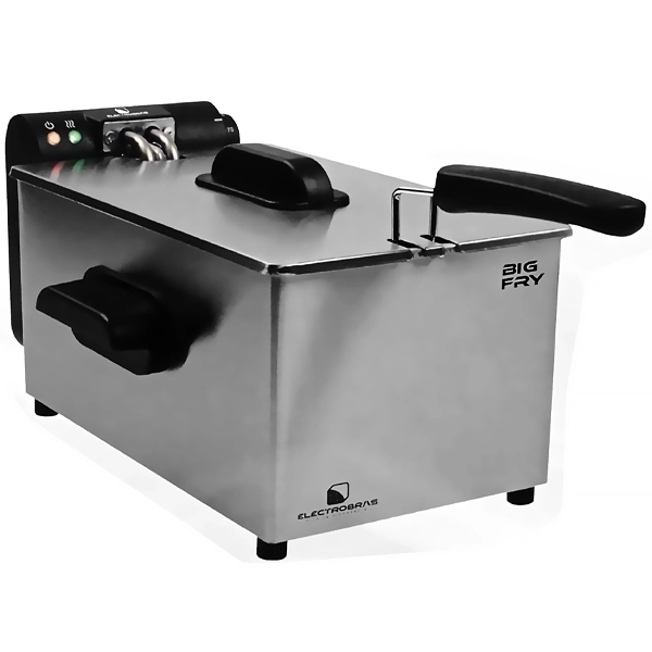 Freidora eléctrica Electrobras Big Fry EBFR-35 2.000 watts 3.5 Litros 220 - 240V ~ 50 60Hz - Negra Plata