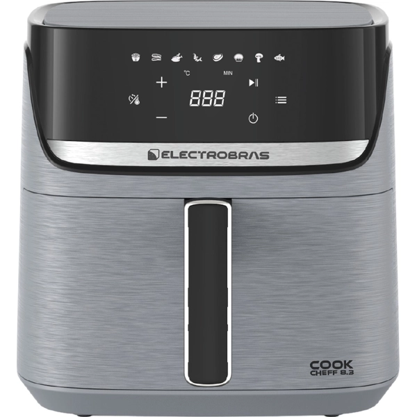 Freidora eléctrica Electrobas Cook Cheff 8.3 EBAF-83 2.000 watts 8.3 Litros 220 - 240V ~ 50 60Hz - Gris Negra