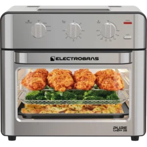 Horno eléctrico + Freidora eléctrica Electrobras Pure Cheff 28 EBHAF-28 de 28 Litros con Espeto 220 - 240V ~ 50 60Hz - Plata