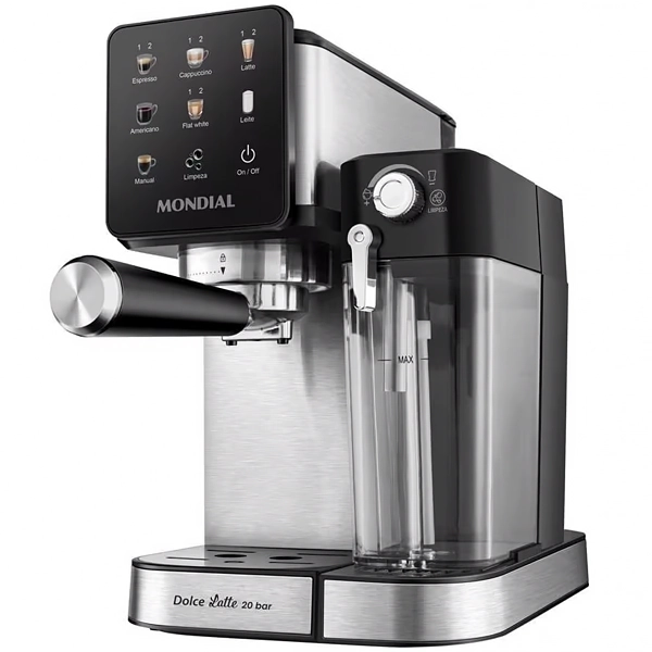 Cafetera Mondial Dolce Latte C-28-ECL 1.350 vatios 220V ~ 50 60 Hz - Negro Plata