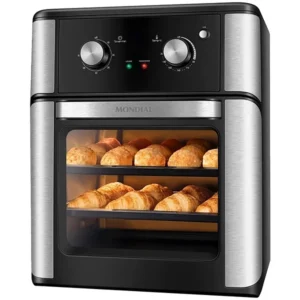 Freidora eléctrica + Forno Mondial AFON-12L-AB 2.000 watts 12 Litros 127V ~ 60 Hz - Negro Plata