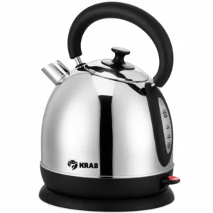 Hervidor eléctrico Krab KBT2L 1.850 watts 2 Litros 220 - 240V ~ 50 60Hz - Plata Negro