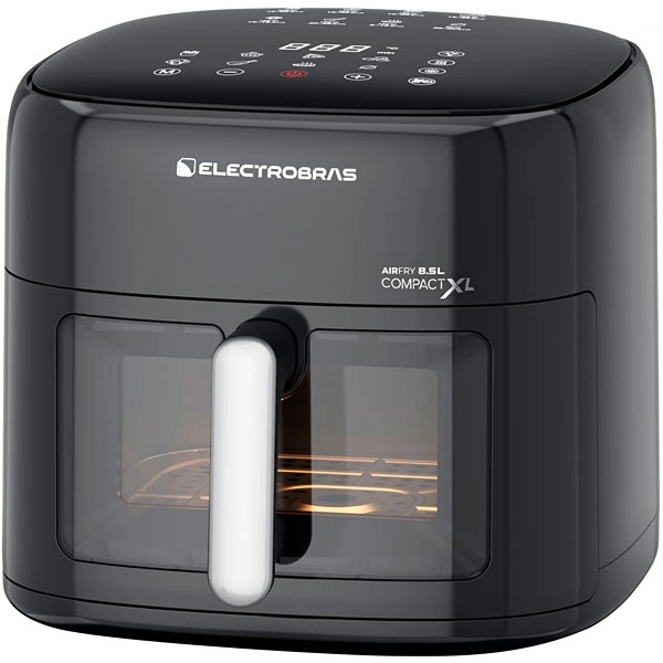 Freidora eléctrica ElectroBras Compact XL EBAF-86D 1.900 watts 8.5 Litros 220 - 240 V ~ 50 60 Hz - Gris Negra