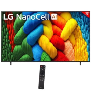 Smart TV LED 75" LG NanoCELL AI 75NANO80ASA 4K Ultra HD webOS Wi-Fi Bluetooth con convertidor digital