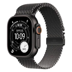 Apple Watch Ultra 3 MF1Q4AF/A Celular + GPS Caja Titanio Negro 49mm - Estilo Milanés de Titanio Negro