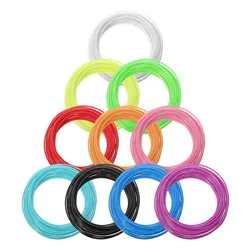 Filamento PCL de Baja Temperatura para 3D Pen 1.75MM 10 Colores (Por Pacote)