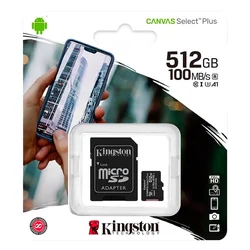 Tarjeta de memoria micro SD Kingston Canvas Select Plus de 512 GB y 100 Mbs - SDCS3/512 GB
