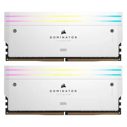 Memoria RAM Corsair Dominator Titanium RGB de 64 GB (2 x 32 GB) DDR5 a 6000 MHz - CMP64GX5M2B6000C30W