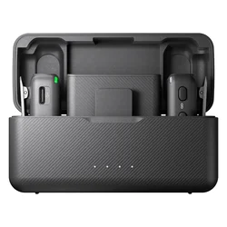 Micrófono de solapa inalámbrico DJI para teléfono inteligente - Negro (estuche 2 TX 1 RX)