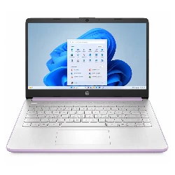 Notebook HP Intel N150 4GB RAM 128GB UFS Pantalla 14" HD Windows 11 Inglés Lila - 14-DQ6104DX