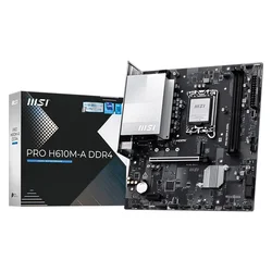 Placa base MSI pro H610M-A DDR4 Socket LGA 1700 Intel H610 Micro ATX Chipset