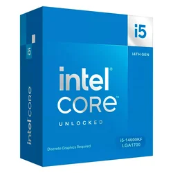 Procesador Intel Core i5-14600KF Socket LGA 1700 14 Core 20 Threads 3.5GHz y 5.3GHz Turbo Cache 24MB