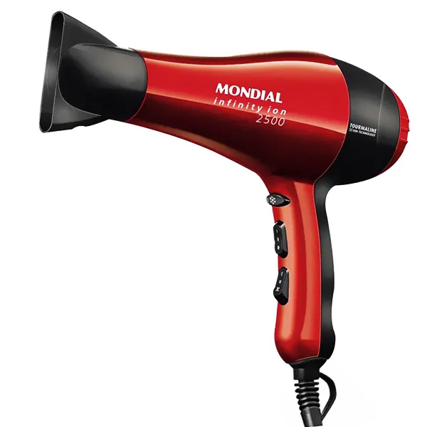 Secador de pelo Mondial Infinity Ion 2500 SC-12 2000 vatios 220 V ~ 50 60 Hz - Rojo Negro