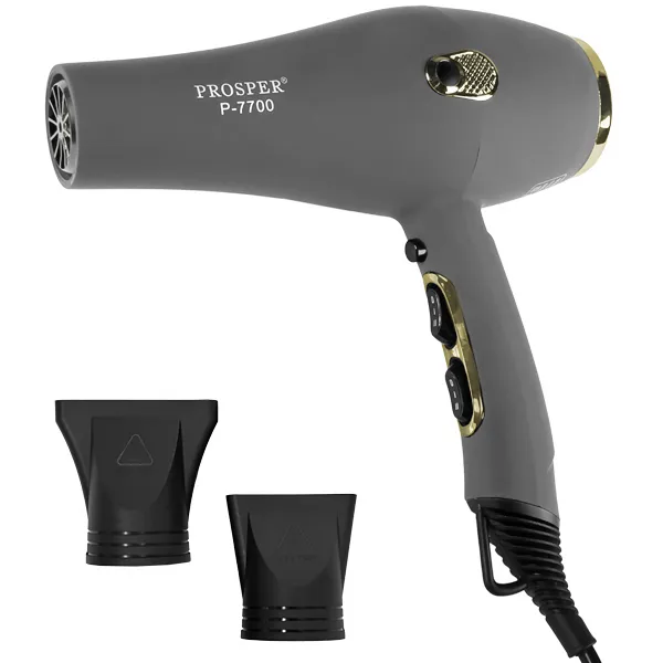 Secador de pelo Prosper P-7700 6.000 vatios 220 - 240 V ~ 50 60 Hz - Gris dorado