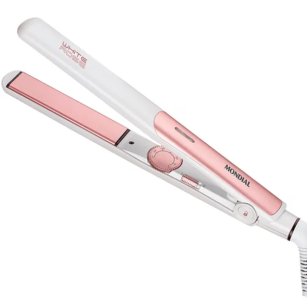 Mondial Hair Iron White Rose Line P-50 220° C Bivolt - Blanco oro rosa