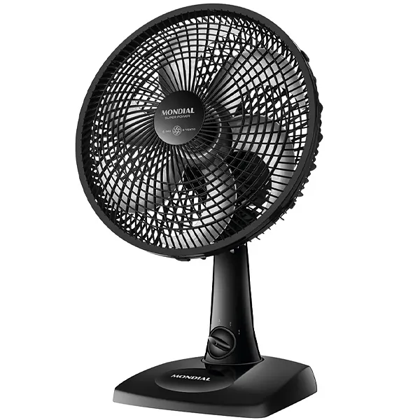 Ventilador Mondial Super Power VSP-30-B 30 cm 6 cuchillas 60 vatios 127 V ~ 60 Hz - Negro Gris