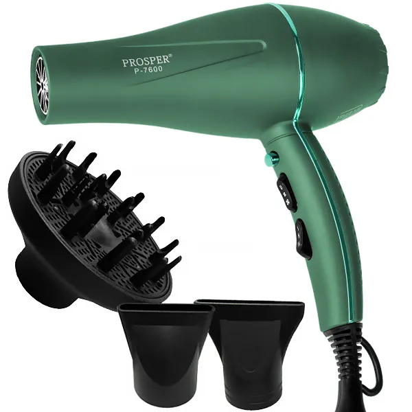 Secador de pelo Prosper P-7600 7.000 vatios 220 - 240 V ~ 50 60 Hz - Verde