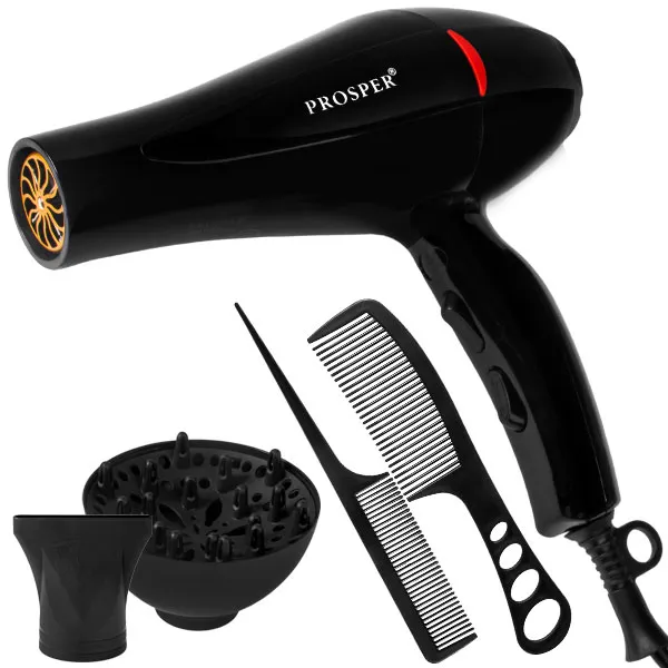 Secador de pelo Prosper P-6601 2.800 vatios 220 - 240 V ~ 50 60 Hz - Negro