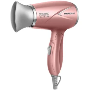 Secador de pelo Mondial Golden Rose Travel SC-47-GR 1.200 vatios Bivolt- Rosa Plata