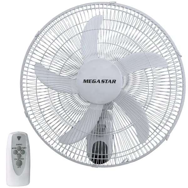 Ventilador de pared MegaStar FAN1820P 18" 5 cuchillas 75 vatios 220 V ~ 50 60 Hz - Blanco